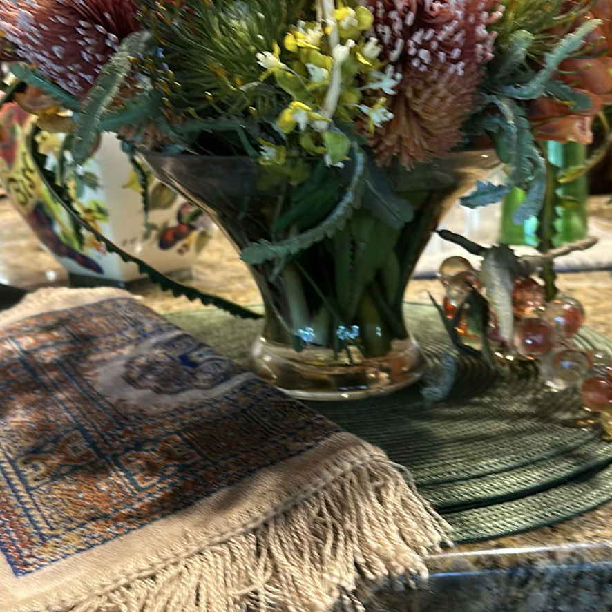 Decorative Plant, Santa Figurine, Wooden Chest, and Decorative Bottle - image 10 of 16