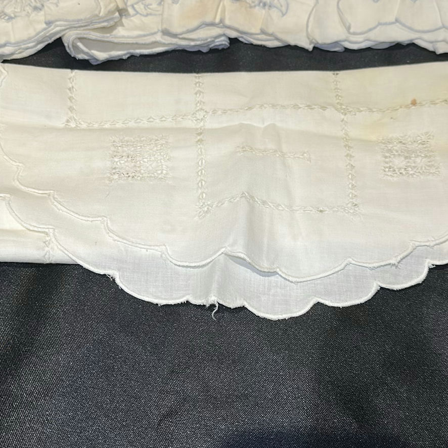 Collection of Vintage Embroidered Linens and Lace Textiles - image 7 of 22