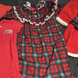 Girls Holiday Clothing Lot with Plaid Dress, Red Coat, and Minnie Mouse Top - thumbnail 3 of 7