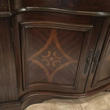 Dark Wood Cabinet with Marble-Style Top - thumbnail 3 of 7