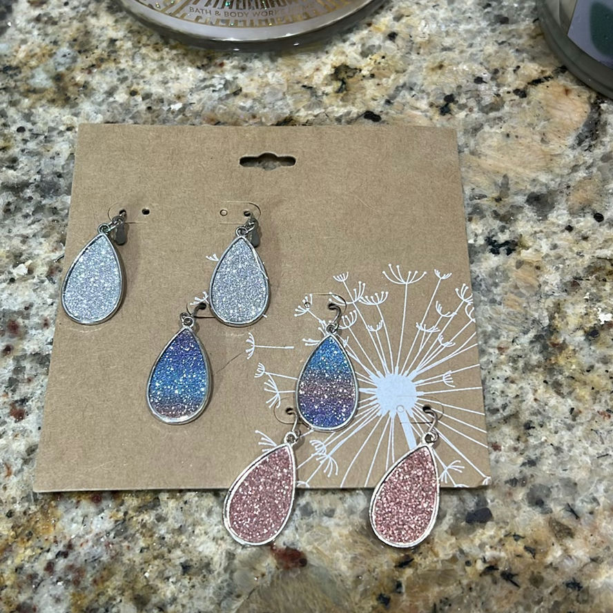 Scented Candles and Glitter Teardrop Earrings - image 2 of 5