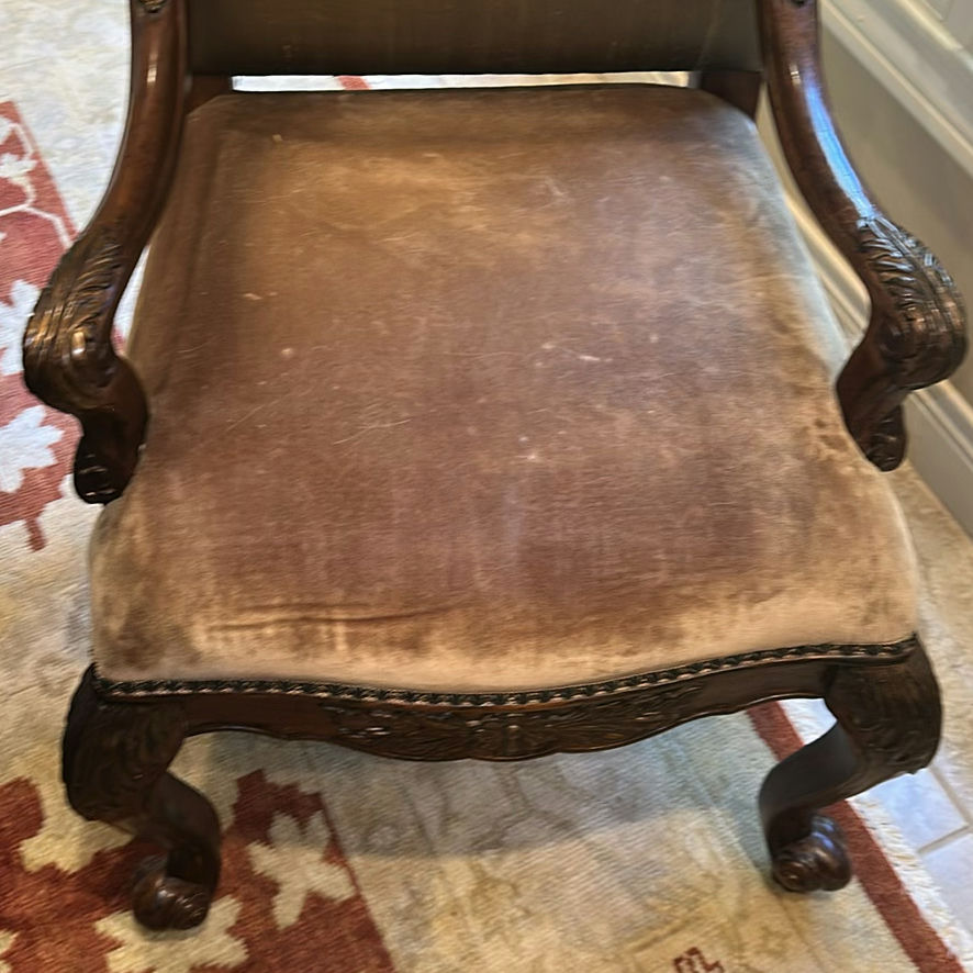 Wood Dining Table and Upholstered Chairs Set - image 7 of 10
