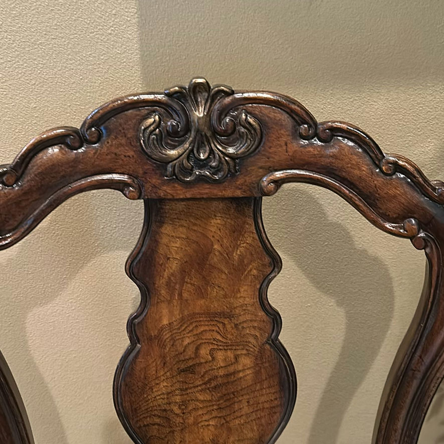 Wood Dining Table and Upholstered Chairs Set - image 4 of 10