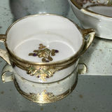 Decorative Porcelain Vanity Set with Mirrored Tray - thumbnail 5 of 8