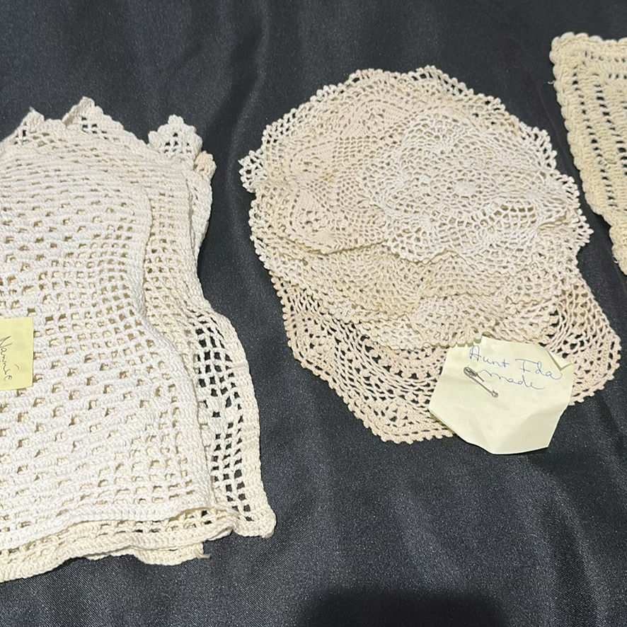 Collection of Vintage Embroidered Linens and Lace Textiles - image 10 of 22
