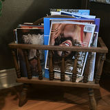 Artificial Plant in Metal Planter and Wooden Magazine Rack with Magazines - thumbnail 4 of 9