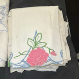 Collection of Vintage Embroidered Linens and Lace Textiles - thumbnail 18 of 22