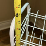 Metal Utility Cart Frame and White Wire Storage Rack - thumbnail 4 of 7