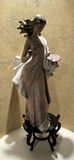 Female Artist Figurine on Wooden Stand - thumbnail 1 of 5