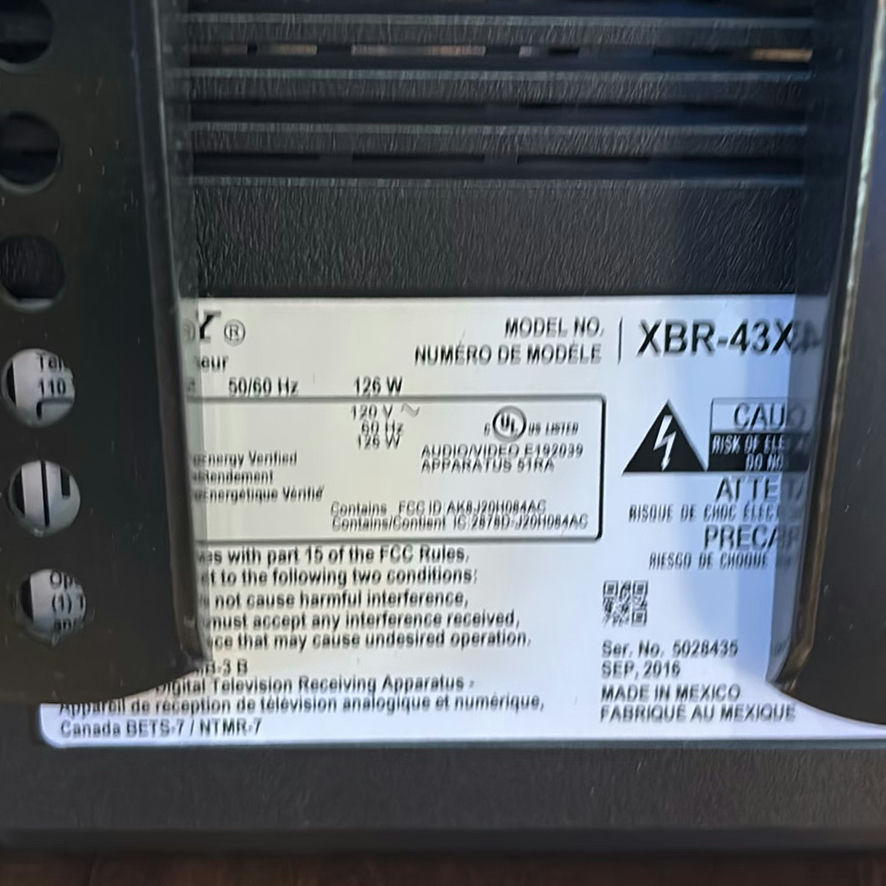 Sony Flat Screen Television with Entertainment Cabinet and Onkyo Receiver - image 4 of 8