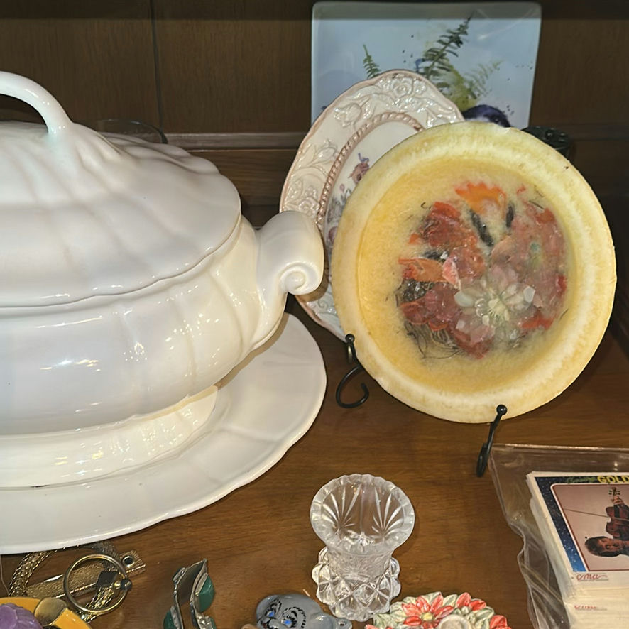Wood China Cabinet with Tiffany & Co. China, Glassware, and Decorative Items - image 8 of 16