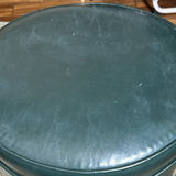 Round Green Upholstered Storage Ottoman - thumbnail 4 of 5