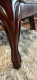 Tufted Upholstered Accent Chair with Carved Wood Frame - thumbnail 7 of 14