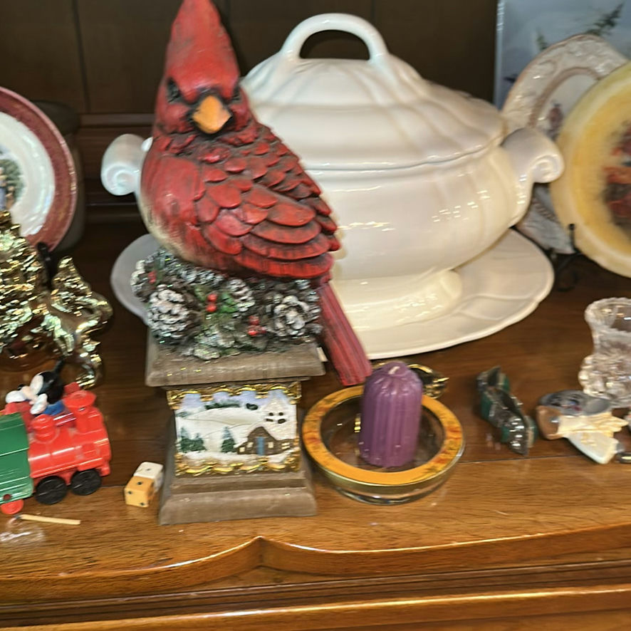 Wood China Cabinet with Tiffany & Co. China, Glassware, and Decorative Items - image 11 of 16