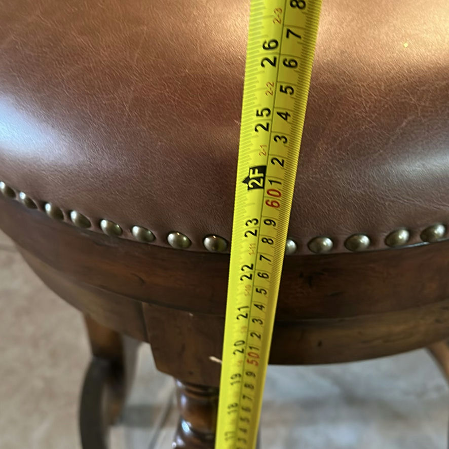 Set of Two Wooden Swivel Bar Stools - image 7 of 7