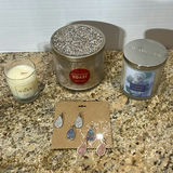 Scented Candles and Glitter Teardrop Earrings - thumbnail 1 of 5