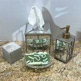 Bathroom Accessory Set with Tissue Box Cover, Soap Dispenser, Soap Dish, Candle, and Soap Bar - thumbnail 1 of 6
