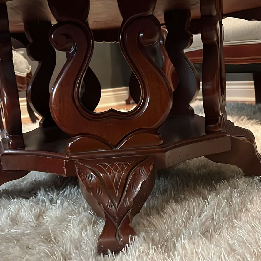 3-pieces total: Victorian Mahogany, 2 side tables and 1 round sofa table - image 9 of 11