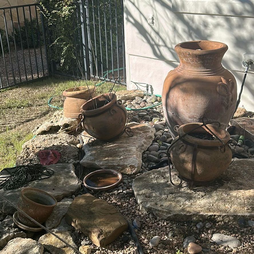 Collection of Large Clay Pots and Decorative Planters - image 5 of 5