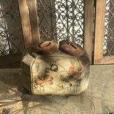 Metal and Glass Console Table with Folding Screen and Decorative Storage Box - thumbnail 4 of 5