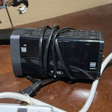 Panasonic Cordless Phone, Timex Clock Radio, Carousel Horse Figurine, Leather Holders, and Power Strip - thumbnail 5 of 6
