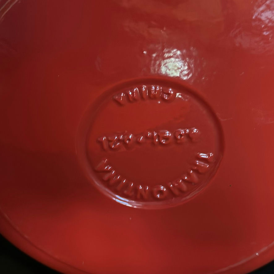 Red Cast Iron Cookware, Stainless Steel Kettle, and Glass Pitcher - image 5 of 6