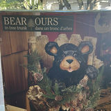 Bear Tree Trunk Decor and Two Santa Claus Figures - thumbnail 2 of 5