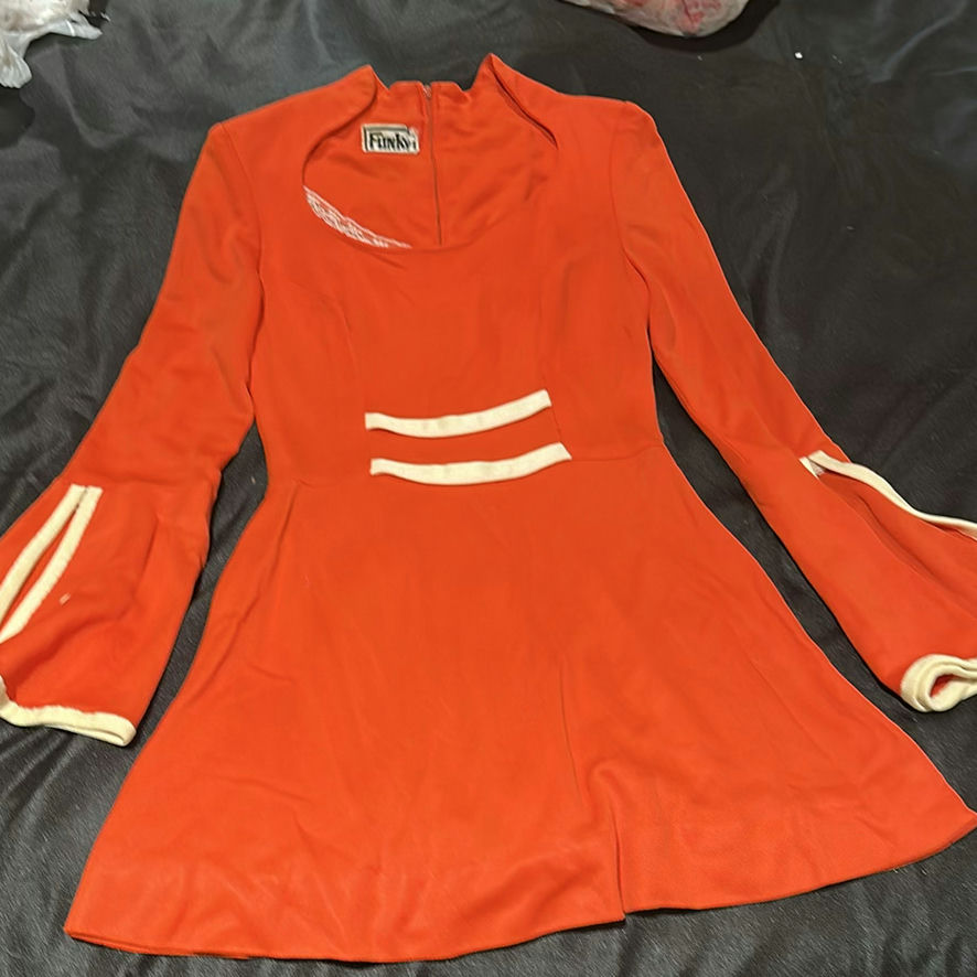 Orange Costume Clothing Set with Vest, Skirt, and Dress - image 5 of 5