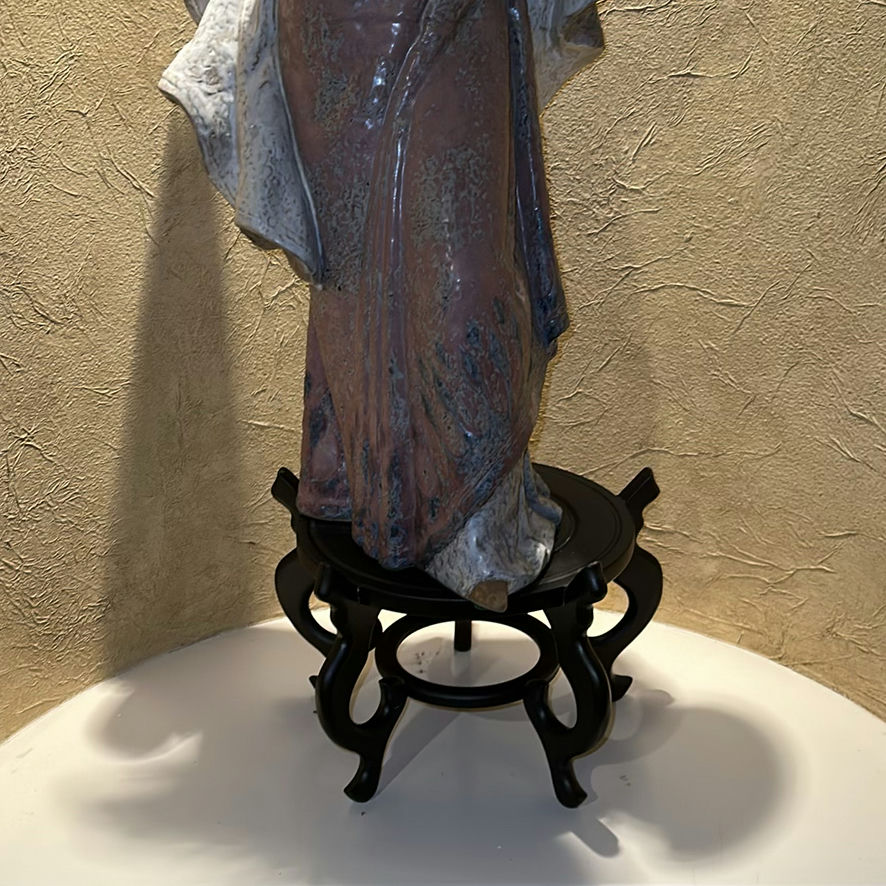 Female Artist Figurine on Wooden Stand - image 4 of 5