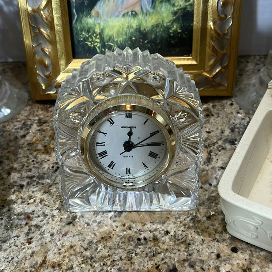 Decorative Candles, Angel Figurines, Framed Fairy Art, and Crystal Clock Set - image 5 of 7