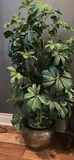 Artificial Plant in Metal Planter and Wooden Magazine Rack with Magazines - thumbnail 3 of 9