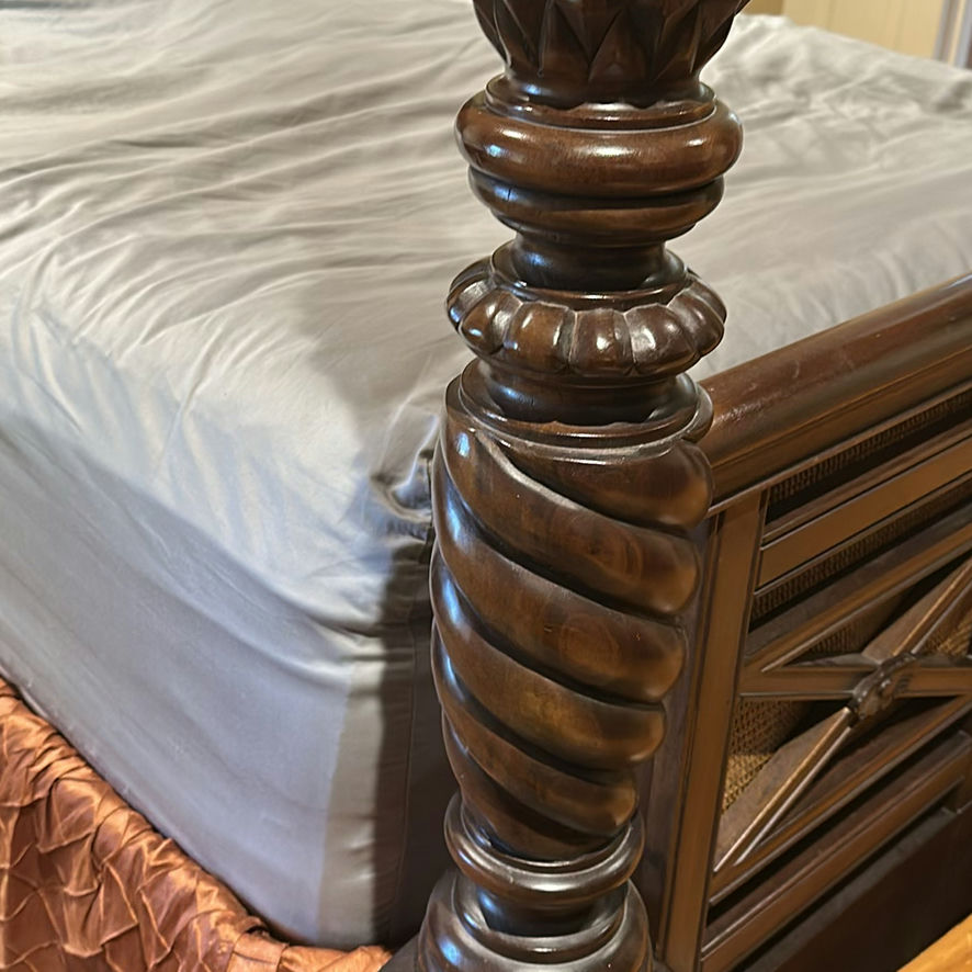 Wood Four-Poster Bed Frame - image 3 of 8
