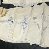 Collection of Vintage Embroidered Linens and Lace Textiles - thumbnail 3 of 22