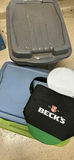 Plastic Storage Bins and Beck's Cooler Bag - thumbnail 1 of 4