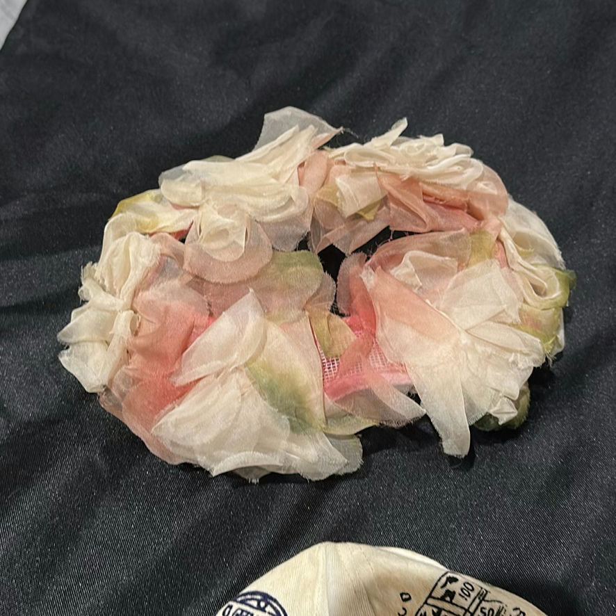 Vintage Fabric Hats and Floral Hair Accessories - image 3 of 7