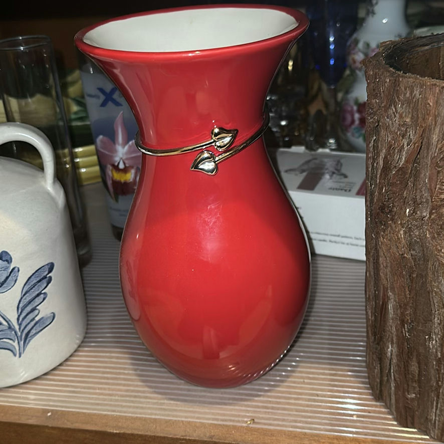 Decorative Vases, Ceramic Jug, Wooden Vase, and Glassware - image 4 of 14