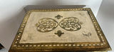 Decorative Gold-Tone Side Table and Bird Candle Holder - thumbnail 2 of 7