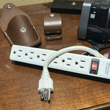 Panasonic Cordless Phone, Timex Clock Radio, Carousel Horse Figurine, Leather Holders, and Power Strip - thumbnail 6 of 6