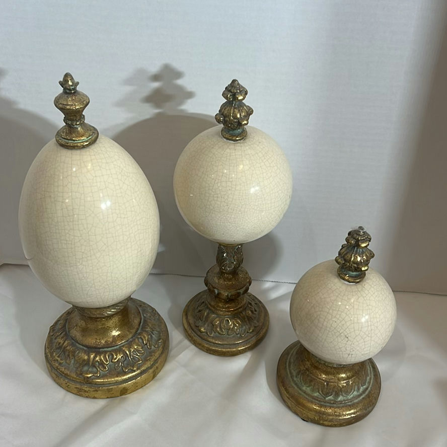 Set of Three Decorative Finials - image 2 of 5