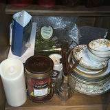 Wood China Cabinet with Tiffany & Co. China, Glassware, and Decorative Items - thumbnail 9 of 16