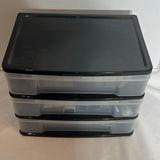 Three-Drawer Plastic Storage Organizer with Toiletry and Travel Items - thumbnail 1 of 5
