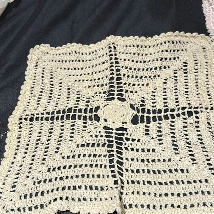 Collection of Vintage Embroidered Linens and Lace Textiles - image 21 of 22