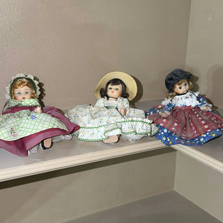 Collection of Vintage Dolls in Decorative Dresses - image 5 of 9