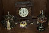 Decorative Chest, Red Carved Decor, Figurines, Clock, and Assorted Home Decor Items - thumbnail 6 of 11