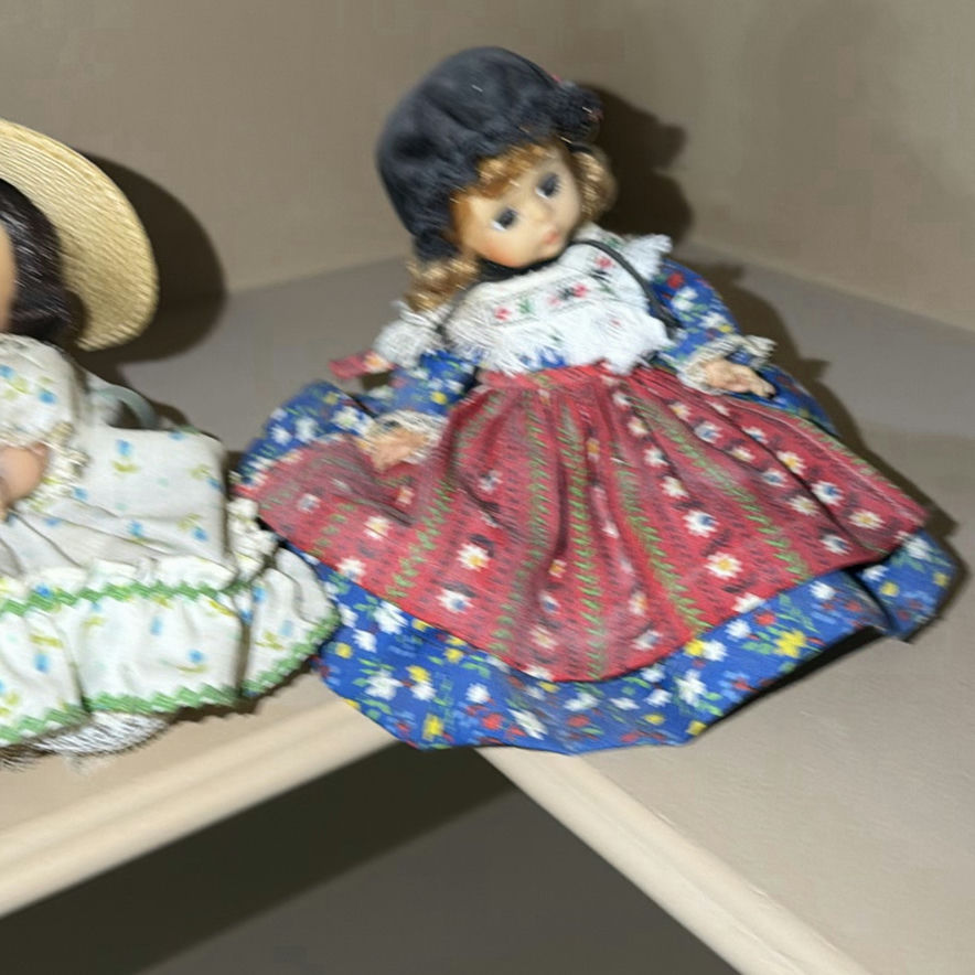 Collection of Vintage Dolls in Decorative Dresses - image 8 of 9