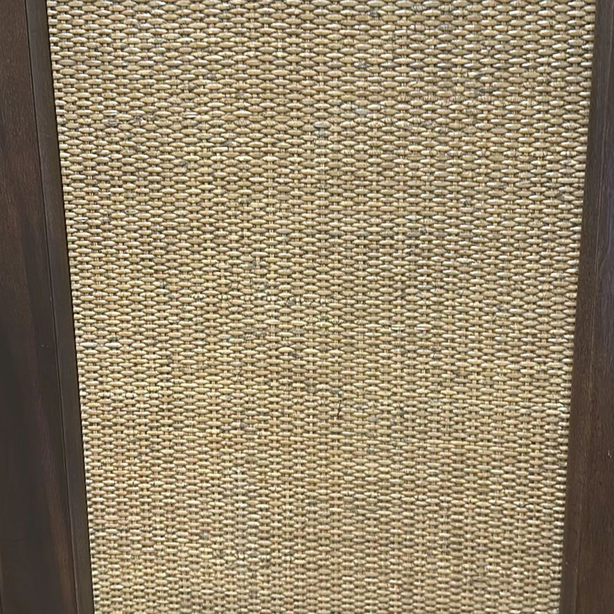 Wood Cabinet with Woven Panel Doors and Interior Mirror - image 3 of 6