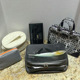 Assorted Cosmetic and Travel Bags with Fragrance Bottle - thumbnail 1 of 13