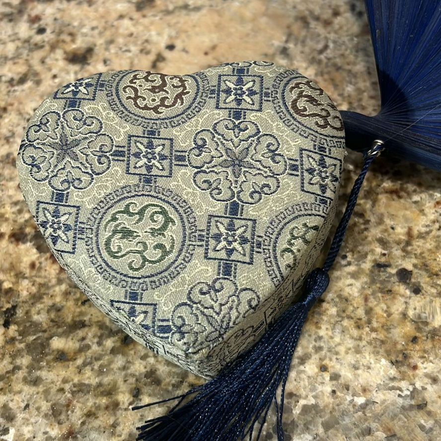 Decorative Hand Fan, Heart-Shaped Boxes, and Hummingbird Necklace - image 2 of 5
