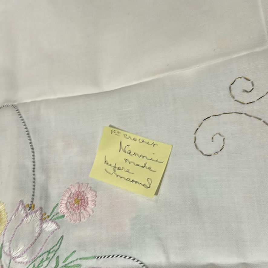 Collection of Vintage Embroidered Linens and Lace Textiles - image 20 of 22