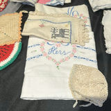 Collection of Vintage Embroidered Linens and Lace Textiles - thumbnail 4 of 22